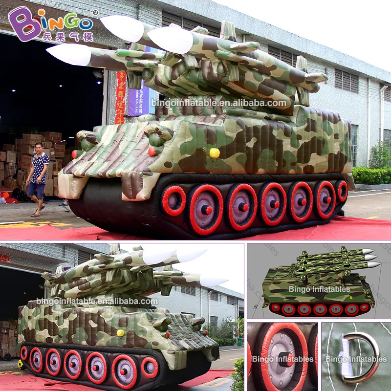 Настраиваемый 7x2,8x3,8 Метров Гигантский Надувной танк с модель ракеты для выставки или образования/надувной армейский Танк игрушки