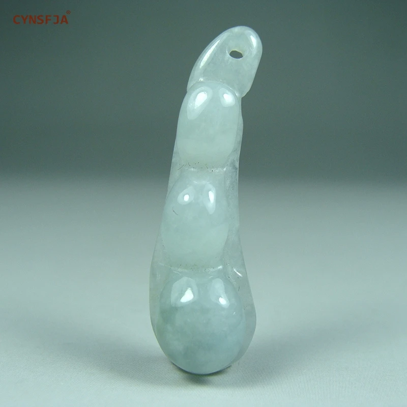 

CYNSFJA Real Certified Natural A Grade Burmese Jadeite Amulets Lucky Bean Jade Pendant Hand-carved High Quality Wonderful Gifts