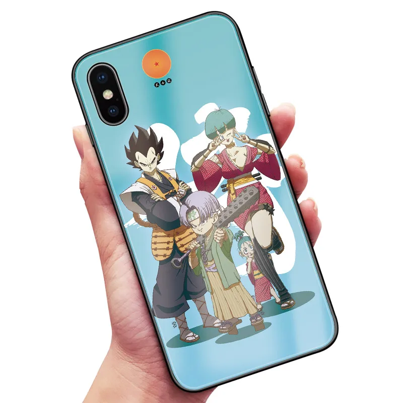 Dragon Ball Z DBZ Vegeta аниме Закаленное Стекло Силиконовый чехол для iPhone 5S, SE 6 6s 7 8 Plus X XR XS 11 PRO MAX - Цвет: VEGETA 5