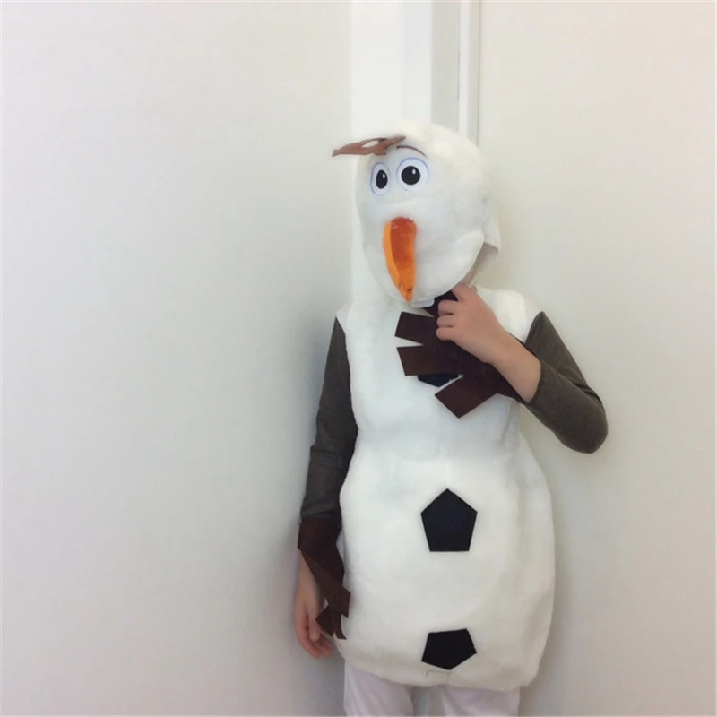

Cute Olaf Halloween Cosplay Costumes For Kids Frozen Movie Jumpsuit Dance Perfomance Carnival Game Wear Free Shipping