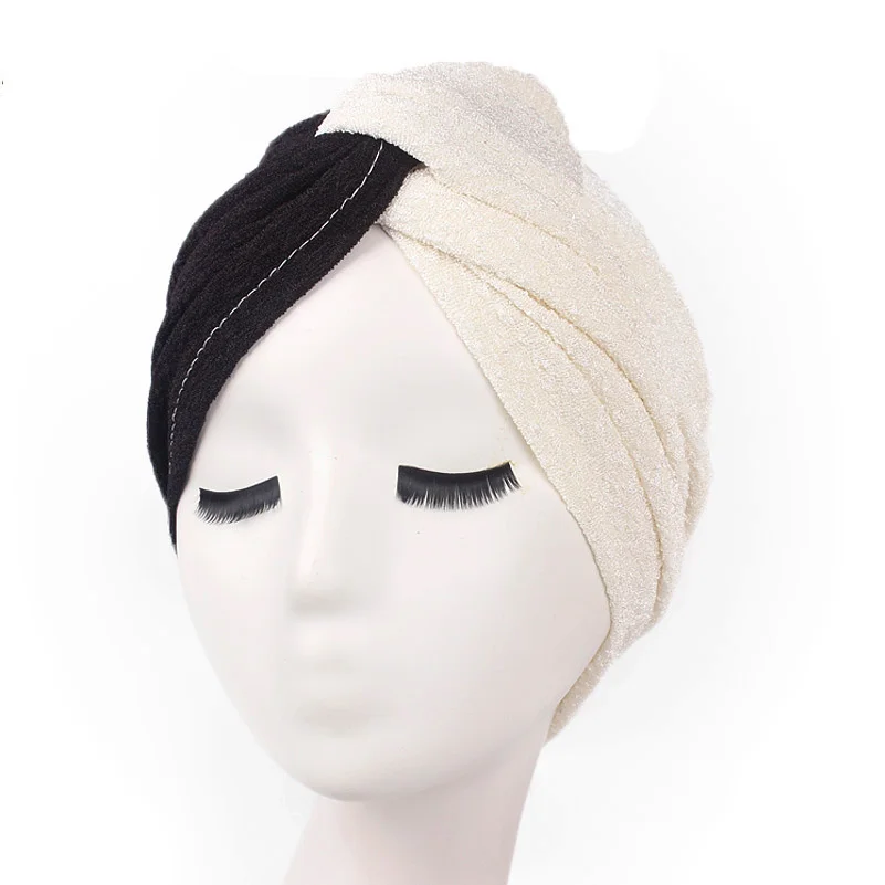 New Muslim Women Pearl Beading Elastic Turban Hat Cancer Cap Head Wrap cotton twist Chemo Cap Beanie Hijab Caps Headwear New Muslim Women Pearl Beading Elastic Turban Hat Cancer Cap Head Wrap cotton twist Chemo Cap Beanie Hijab Caps Headwear