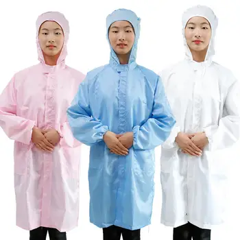 

Unisex Hood Anti Static Dust Proof Hospital Laboratory Sanitary Protective Coat Protection Coverall fast shipments