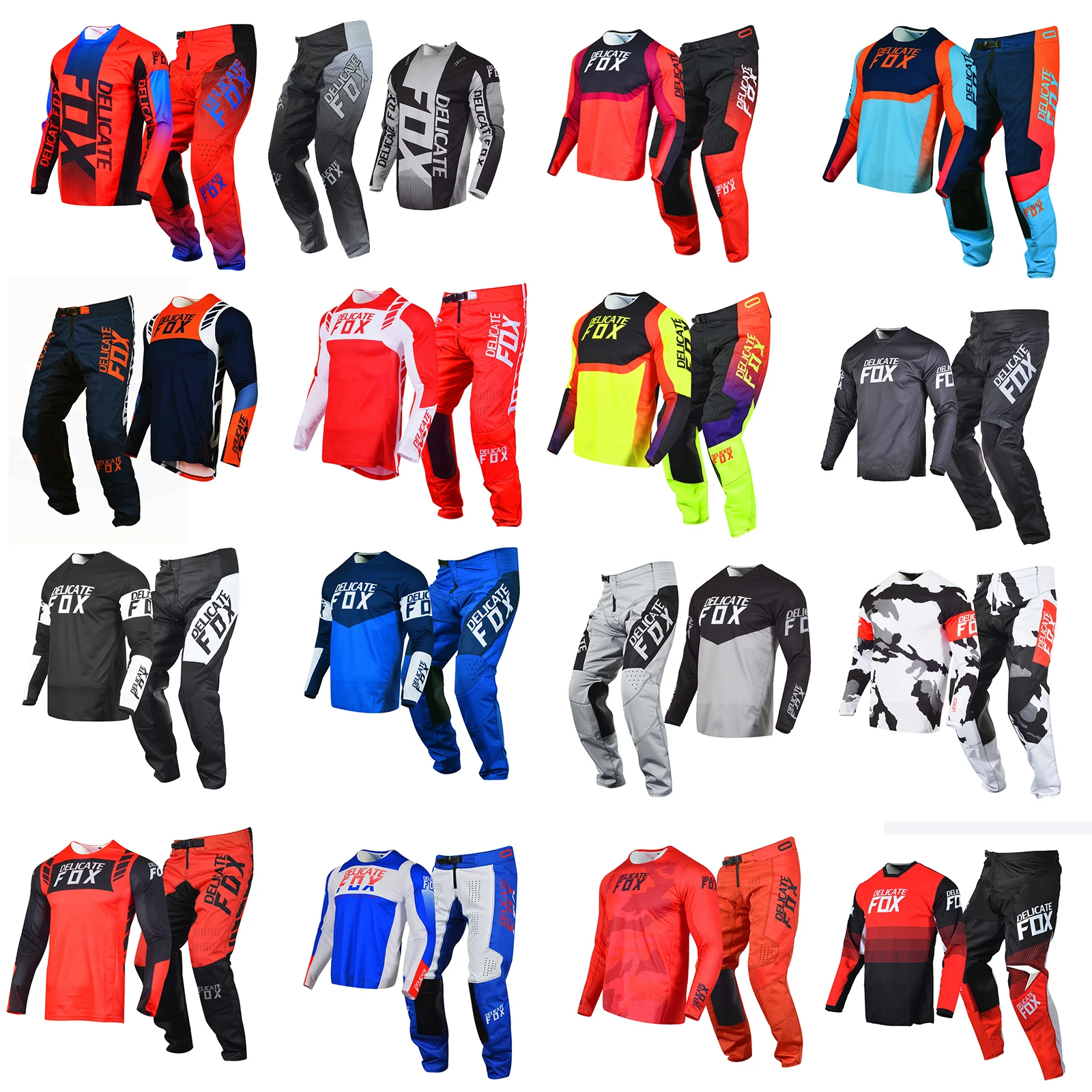 Motocross Racing Gear Set Jersey Pants MX Combo BMX Dirt Bike Outfit Mountain Off-road Suit Moto Cross Kits For Men