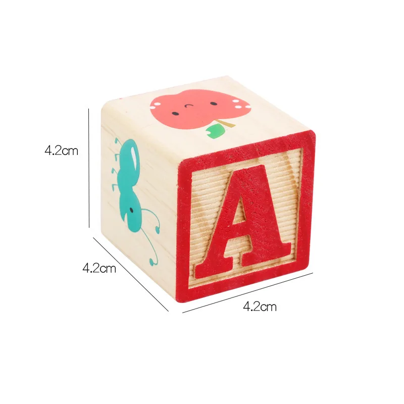 

26PCS Children's Intelligence Early Education Wooden ABC Blocks Toys English Alphabet Blocks Baby Wood Building blocks set Gifts