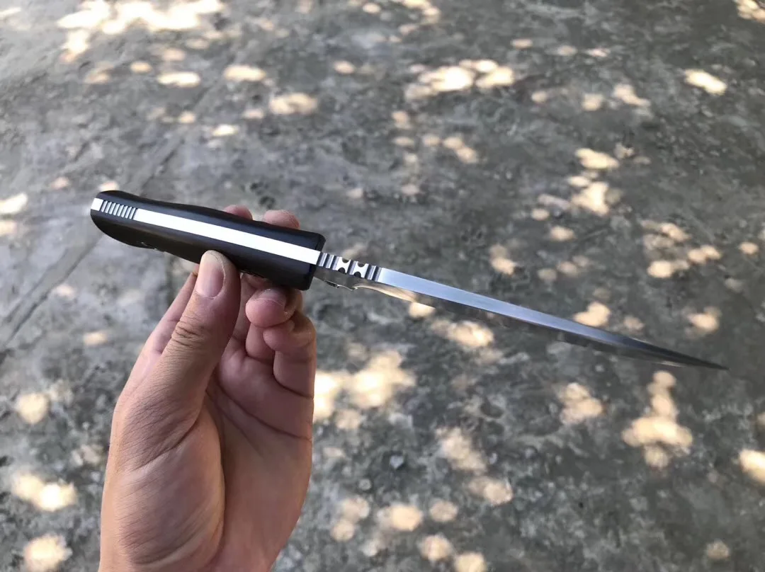 Прямой нож DC53 легированная сталь точка падения атласное лезвие Полный Тан G10 Ручка фиксированным лезвием нож инструмент