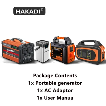 

HAKADI Tragbarer Solargenerator Wechselrichter USV Energiespeicher Solarpanel, LCD-Bildschirm 110 V 220 V AC DC Reine Sinuswelle
