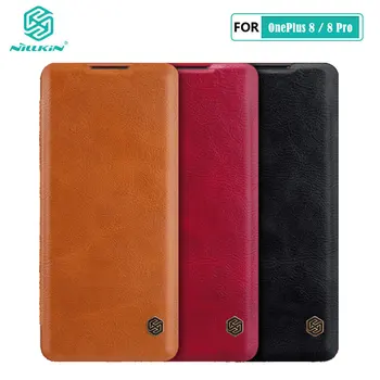 

Nillkin Case for OnePlus 8/8 Pro 1+8 Qin Series PU Leather Flip Cover For OnePlus 8 Pro Case