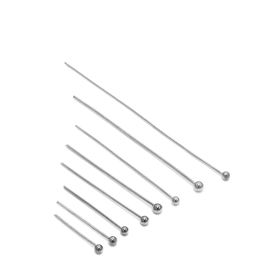 

Иглы для изготовления ювелирных изделий «сделай сам», иглы с круглой шаровой головкой из нержавеющей стали, комплектующие для бижутерии 21 калибр, 50 шт./лот, 15 20 25 30 35 40 45 50 мм