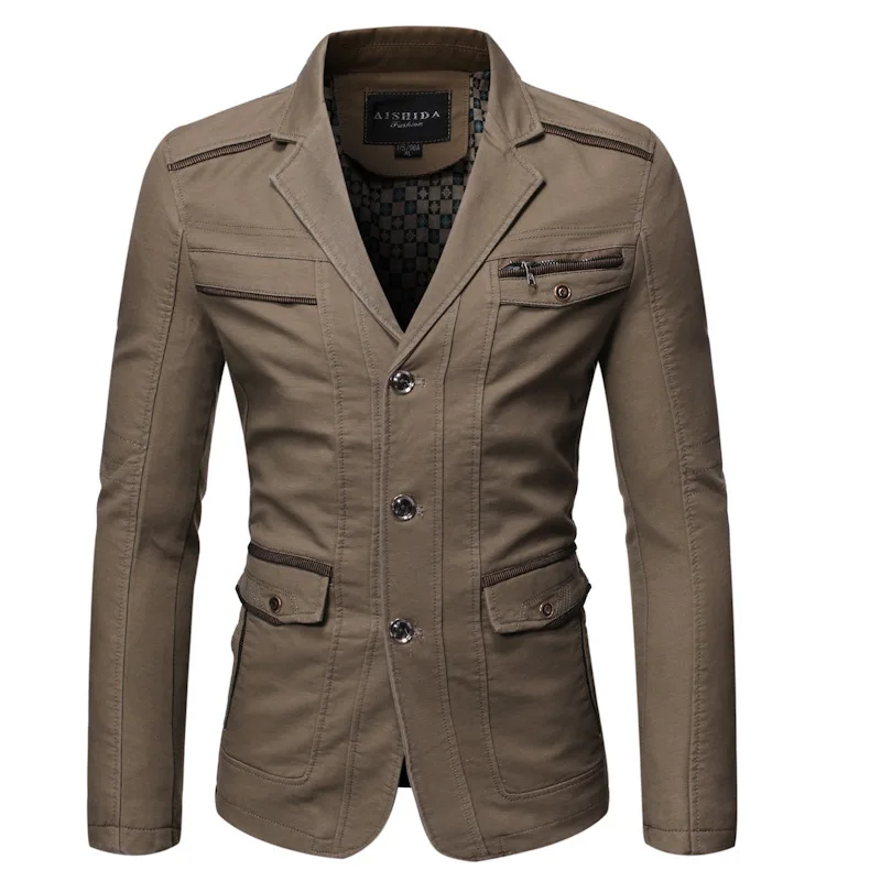 

MEN'S WEAR 2019 Direct Supply Suit Collar Jacket Casual Slim Fit Jacket 856