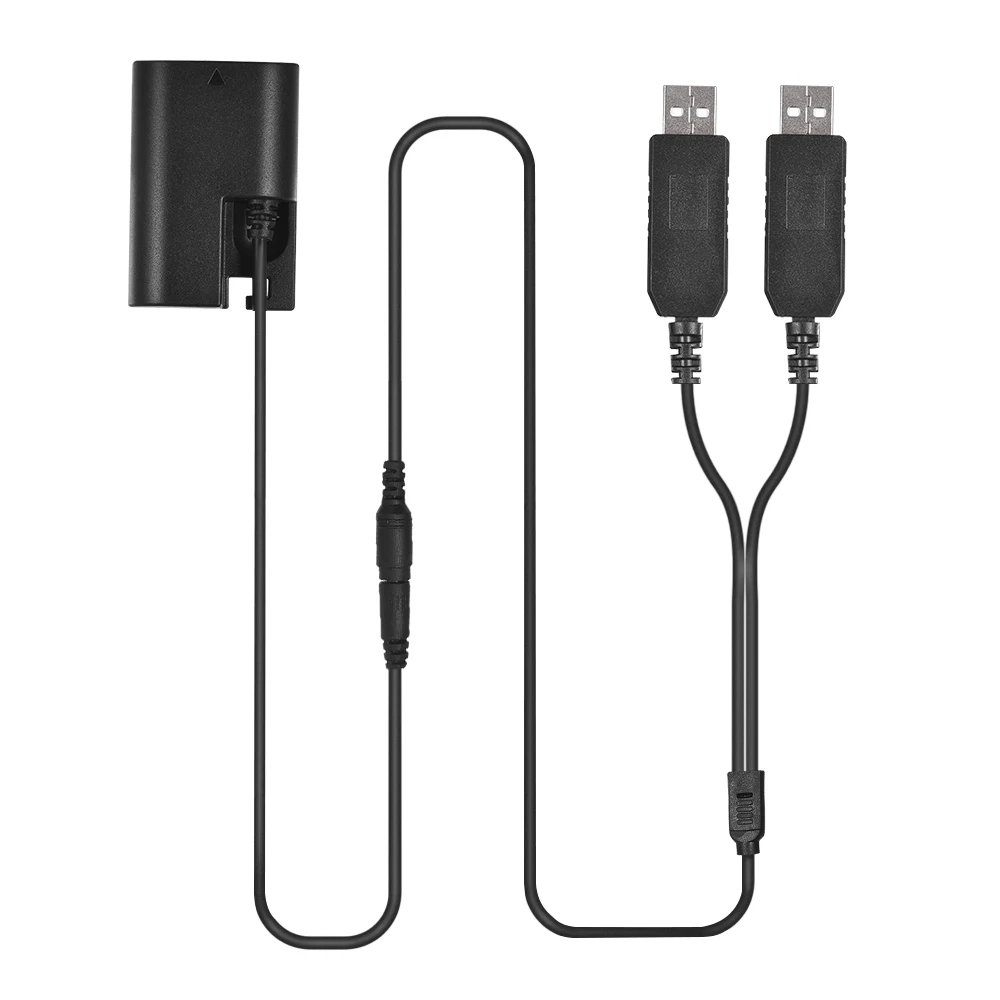 Andoer high quailty adapter Dual USB Power Adpater DR-E6 DC Coupler Fully Decoded Replacement LP-E6 Battery for Canon Cameras