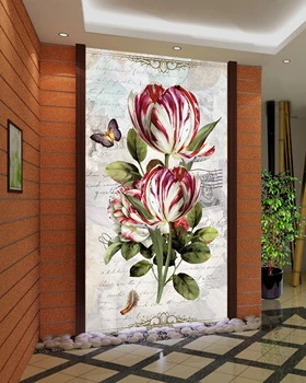 

[Self-Adhesive] 3D Tulip WG906 Wall Paper mural Wall Print Decal Wall Murals Belly