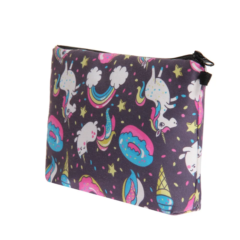 

New printed cartoon dessert Unicorn Cosmetic Bag Travel receipt bag portable handbag
