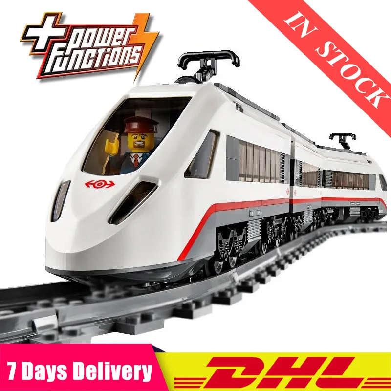 

IN Stock 02010 The High-speed Passenger Train Building Remote-control Trucks Set Blocks Bricks Toys Compatible Legoing 60051