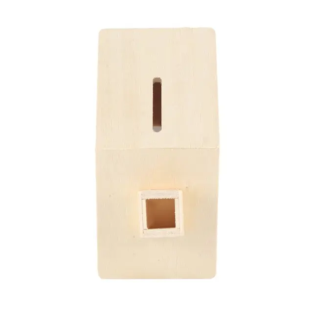 New Children Piggy Bank Baby Handmade DIY Baipi Wooden Coin House Chalet Save money Base Art Decor Toy Collectible Ornament Bank 5