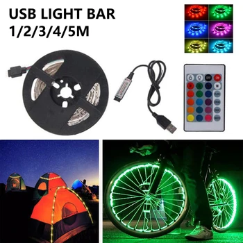 

1/2/3/5M RGB LED Strip Back Light USB SMD5050 DC5V 24Key Flexible LED Lamp Tape Ribbon TV Desktop Screen BackLight Diode Tape