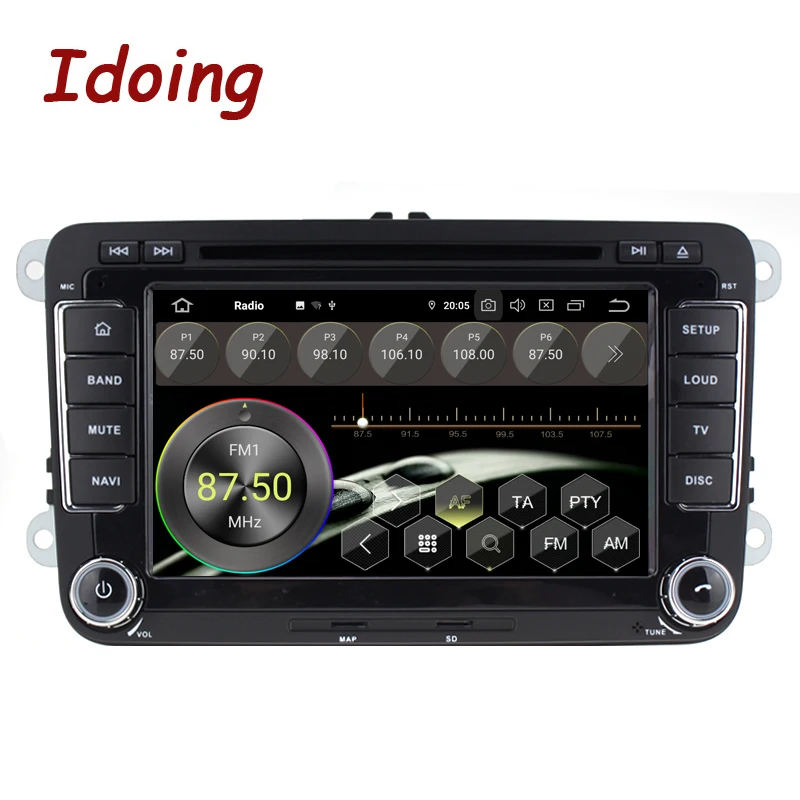 Discount Idoing 7"2din Car Android 9.0 Radio Player For Volkswagen Touran Passat B6 PX5 4G+64G 8Core IPS screen GPS Navigation Multimedia 2