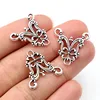 30pcs/lot Antique Silver Plated/Bronze Flower Butterfly Style Connector Charm Pendant DIY Jewelry Supplies for Bracelet Necklace ► Photo 3/5