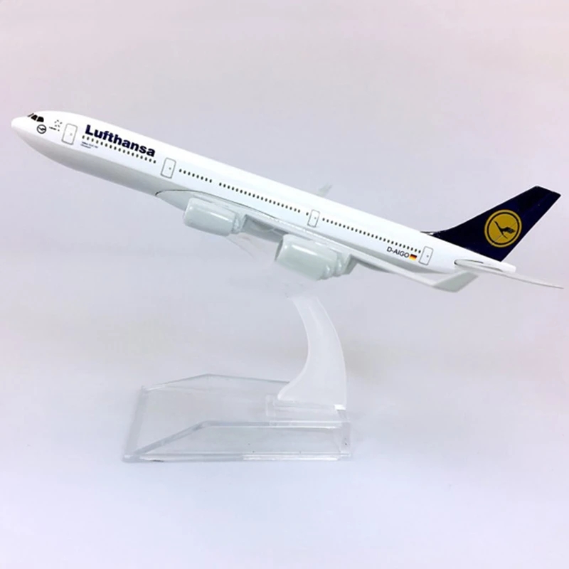 16cm Germany Air Lufthansa A340 Airlines Airplane Diecast Alloy Metal Model Airbus 340 Airways Plane Aircraft | Игрушки и хобби