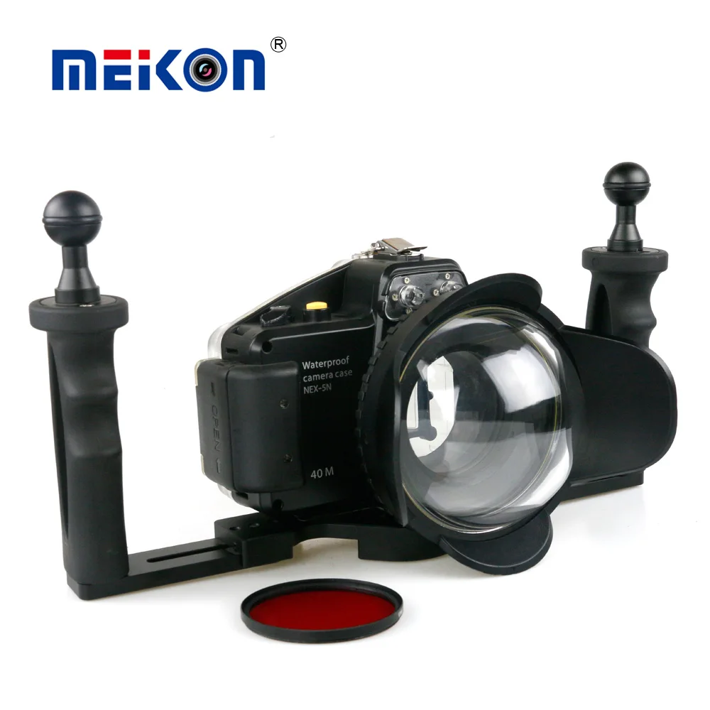 40 м/130 футов водонепроницаемый корпус камеры для sony NEX 5N корпус камеры для дайвинга с 16 мм объективами фото Защитная крышка 1 шт - Цвет: Camera case stand