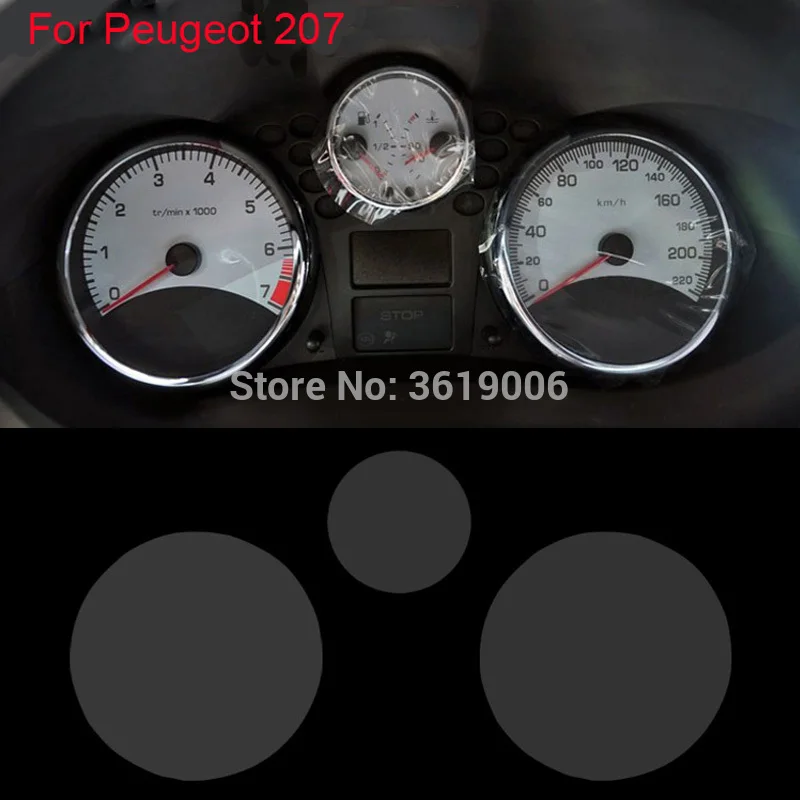

TOMMIA For Peugeot 207 2009-13 Screen Protector HD 4H Dashboard Protection Film Anti-scratches Car Sticker