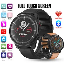 2021 New L 6 Sports Bracelet IP 67  Waterproof  Full Touch Heart Rates Blood Pressure RUNNING Step Sleeping Monitor Real Leather