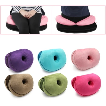 

Multifunctional Memory foam Particles Dual Comfort Seat Cushion Hip Lift Seat Cushion Half-folded Office Plush Seat Cushion