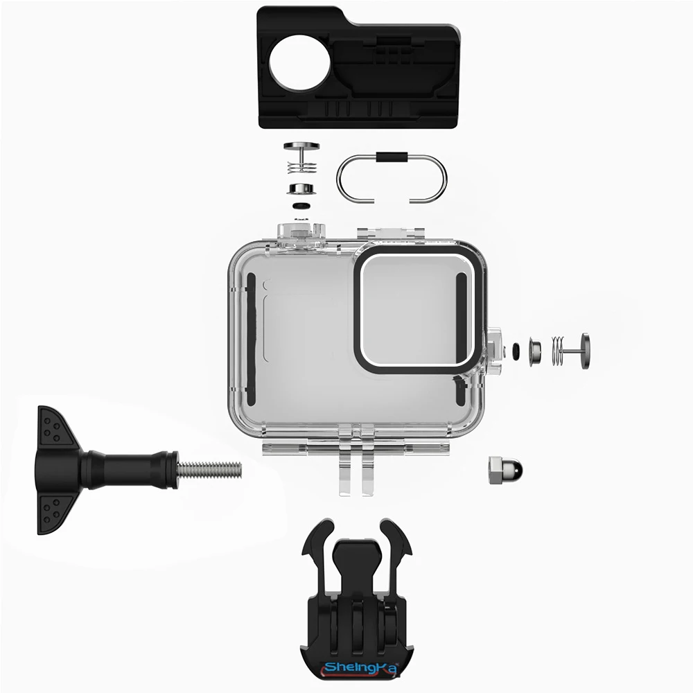 60 M/197ft водонепроницаемый чехол для GoPro Hero 8 черный подводный водонепроницаемый защитный корпус чехол для GoPro экшн-камеры защита