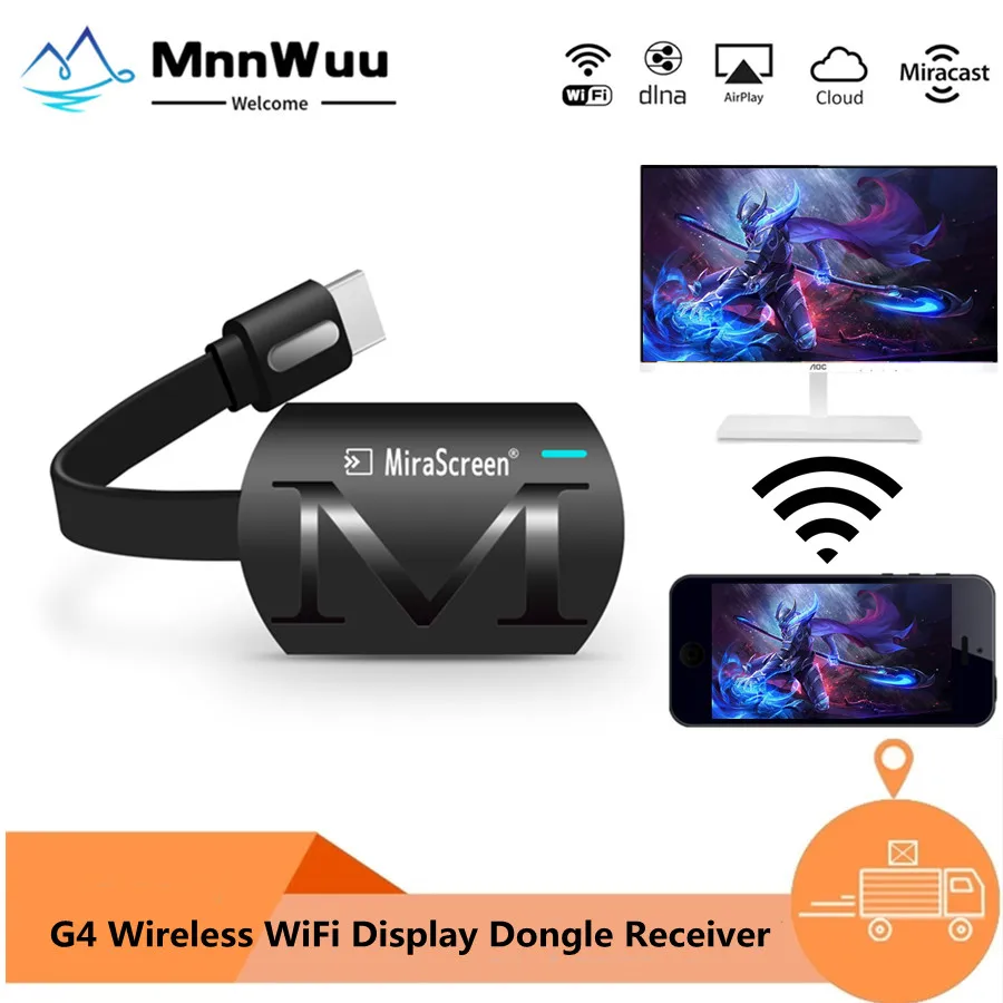 G4 TV stick Wifi Display Receiver DLNA Miracast Airplay Mirror Screen HDMI-compatible Android IOS Mirascreen Dongle