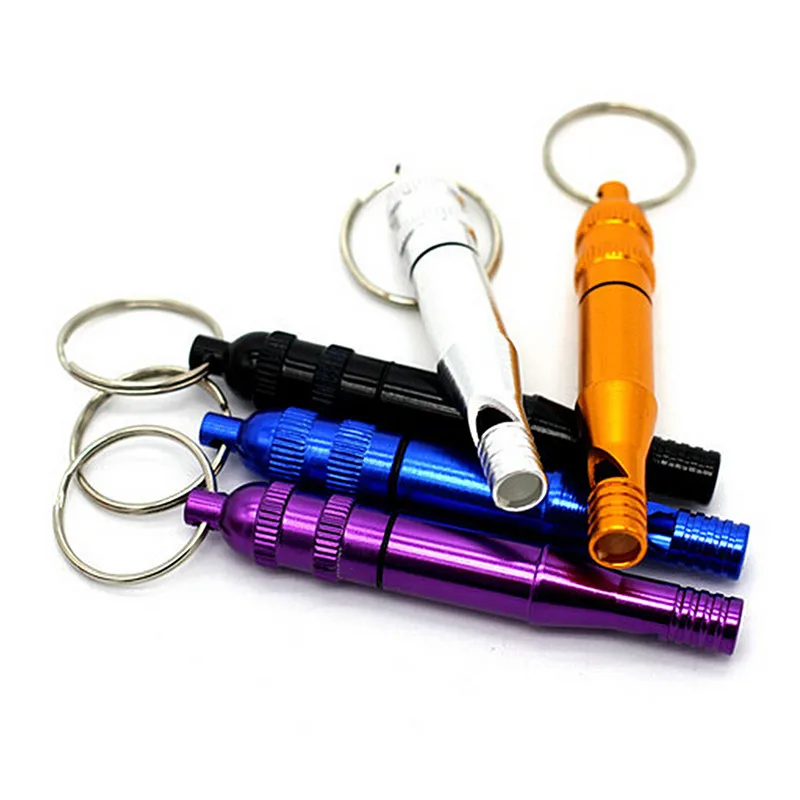 Alloy Aluminum Survival Whistle Outdoor Hiking Camping Keychain Waterproof