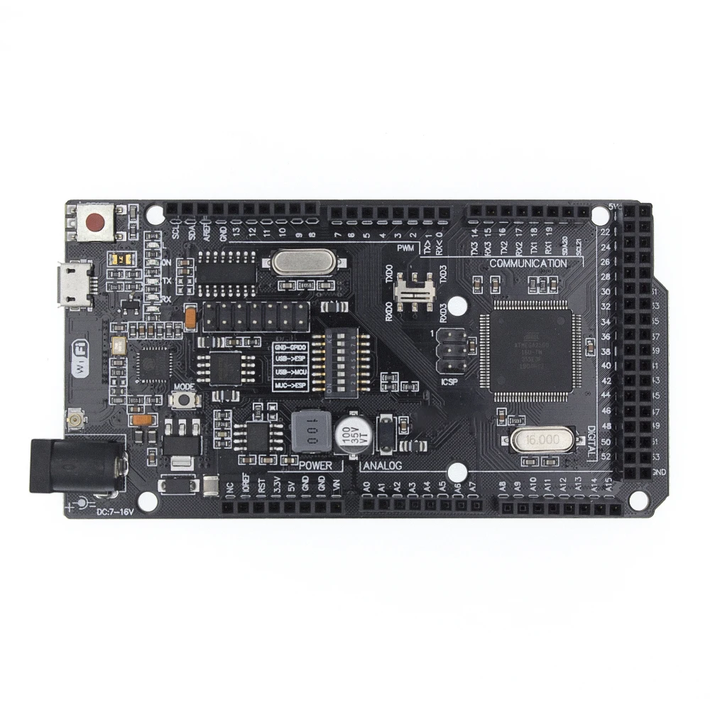 Mega2560 + Wi Fi R3 ATmega2560 ESP8266 32 Мб памяти Φ CH340G. Совместимость с Arduino Mega NodeMCU для WeMos MEGA