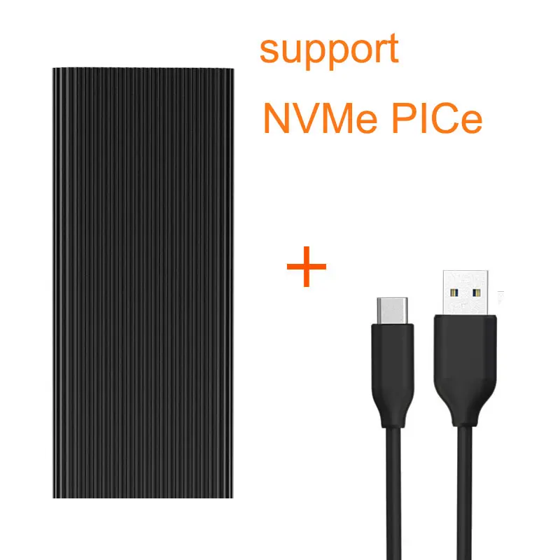 Чехол NVME M.2 ssd чехол type-c порт USB 3,1 SDD корпус 10 Гбит/с NGFF SATA 6 Гбит/с корпус жесткого диска HDD чехол s - Цвет: Black-NVMe C- A