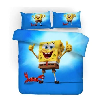 

SquarePants SpongeBob Crab 3D Cartoon Printed Bedding Set Duvet Cover /Comforter Cover with Pillowcase Twin Full Queen King Size