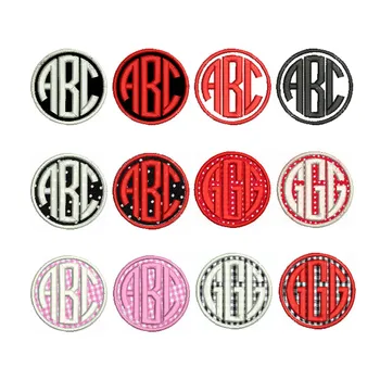 

2PCS Only 3 letters Custom Embroidered Name Patch 2.5" Wide Circular Badge Tag Vest Personalized