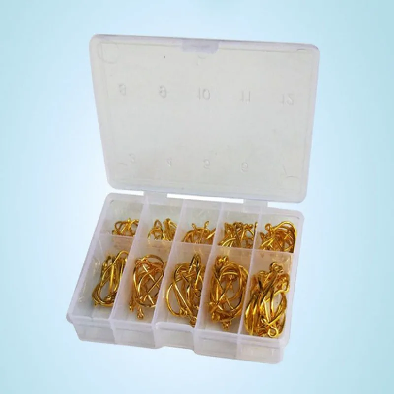 

100PCS High Carbon Steel Fishing Hook Set Barbed 3#-12# Series Fly Fishhooks Worm Pond Jig Hole Accessories Pesca Carp Hook