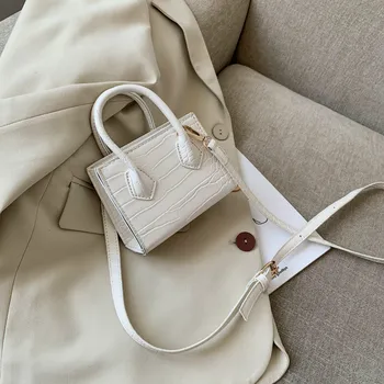 

PU Leather Crossbody Bags For Women 2020 Crocodile Pattern Shoulder Handbags Good Quality Female Mini Travel Lipstick Totes D335