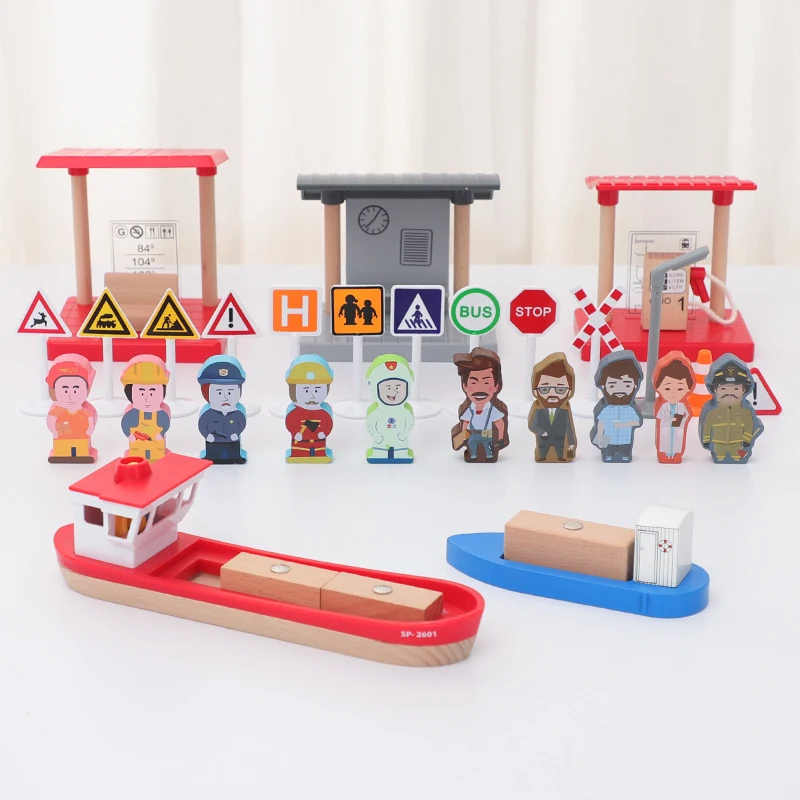 

Children's wooden plastic splicing toys, multi-functional scene simulation, fun, environmental protection and safety