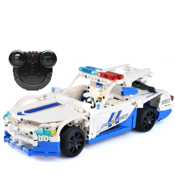 

Technic motor rc car blocks Super Sports Poice Car Model Radio remote Control Patrol Building Blocks Kids Toy technic rc Vehicle