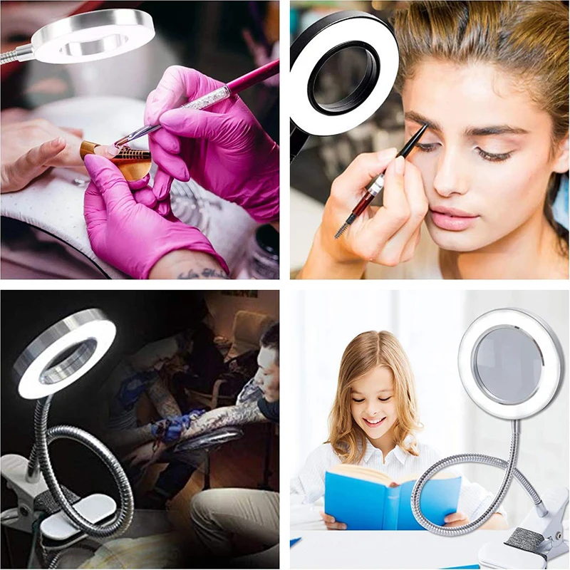 Tattoo Eyebrow Lip Beauty Tool Clip-on Desk Lamp USB Table Lamp Eye Protection LED table Light Bendable Flexible Reading Lamp