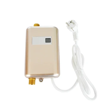 

Instant Water Heater 3800W Tankless Water Heater Temperature Display Heating Hot Water Shower Kitchen Electric Universal