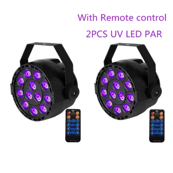 

2pcs/lot With Remote Control 36W Ultraviolet LED Par Light For Home Party Club Disco/UV Purple UV LED Stage Light Spotlighting