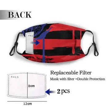 

protective mask with filter American Flag Wolf anti dust PM2.5 reuse adult teen child girl