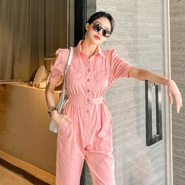 casual Pink jumpsuit - AliExpress 