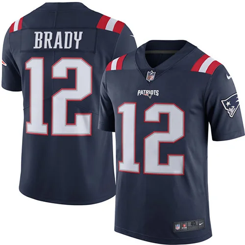 Быстрая мужские футболки из Новой Англии Tom Brady blue PATRIOTS - Цвет: AS PICTURE