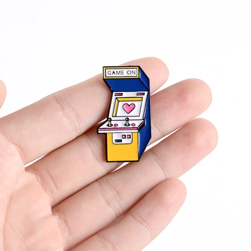 Retro Video Game Arcade enamel pin 80s Lapel Pin Bag Hat Fun Gift Gamer 