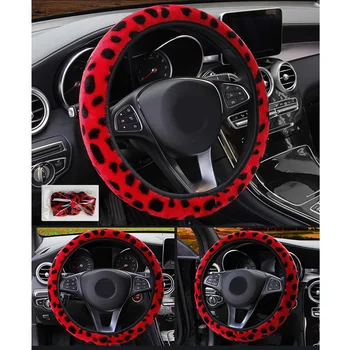 

1pc Steering Wheel Cover Car Auto Breathable Non-slip Plush Delicate Warm