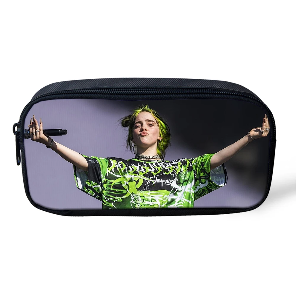 Фото Косметичка Billie Eilish пенал для карандашей сумка девочек подростков детские Косметичка Billie Eilish пенал для карандашей сумка девочек подростков детские