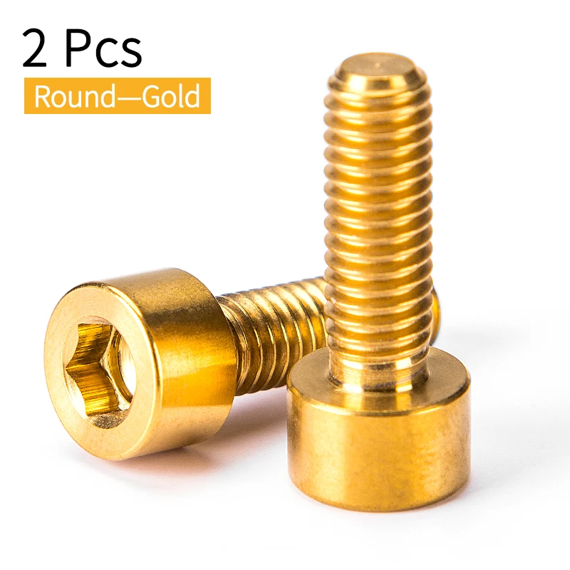 TI0076 2pcs ROCKBROS винты из титанового сплава m6x18мм фиксированная Шестерня дисковый тормоз винты для руля MTB шоссейные винты Аксессуары для велосипеда 2& 10 шт./партия - Цвет: TI0076 2pcs