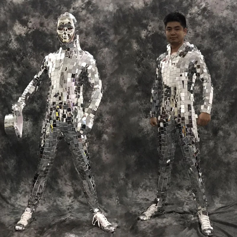 ミラーマン コスプレコスチューム Mirror Man Costume Lens Cosplay Costume Mechanical Dance Prop