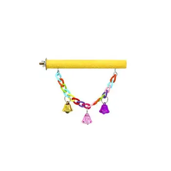 

3Pcs Bird Parrot Toys, Hanging Swing Chewing Perches with Bells Parrot Finch