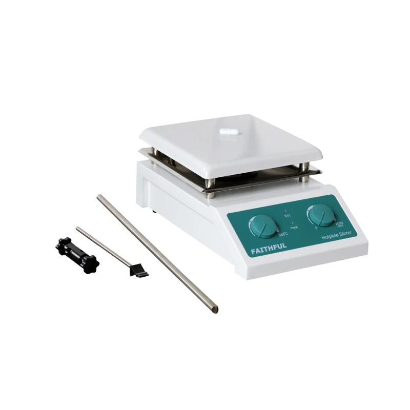 

SH-4 Laboratory Magnetic Stirrer with Heating Stir Plate Magnetic Mixer Hotplate,19x19cm Ceramic Panel, 0~2000RPM,5000ml Volume